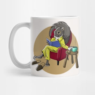 Squirrel Reading a Book Mug